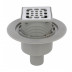 Дренажный трап Splendy Faith FA304VKYCR, 10 х 10 см, решетка перфорированная, хром