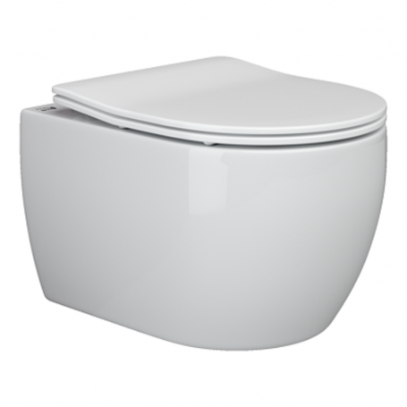 Сет 4 в 1: инсталляция Ceramicanova Envision с подвесным унитазом Play CN3001_1002M_1000 Rimless CN3001, шумоизоляция, кнопка смыва Flat хром матовый