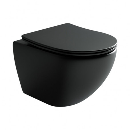 Инсталляция Ceramicanova Envision с унитазом Ceramicanova Metropol CN4002MB_1001CH_1000 Rimless CN4002MB, крышка микролифт, сантехфарфор, клавиша Round хром глянцевый