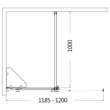 Шторка на ванну Aquame 120x140 см, стекло прозрачное, цвет профиля хром  AQM6601-2