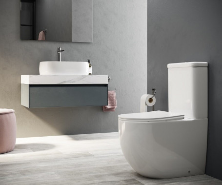 Унитаз компакт Ceramicanova Mia Rimless CN1801 крышка микролифт, безободковый, белый, сантехфарфор