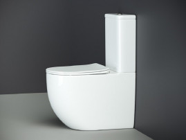 Унитаз компакт Ceramicanova Mia Rimless CN1801 крышка микролифт, безободковый, белый, сантехфарфор