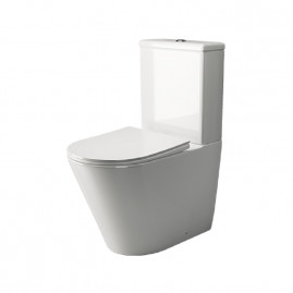 Напольный безободковый унитаз Ceramicanova HighLight Rimless, крышка микролифт CN1802, сантехфарфор