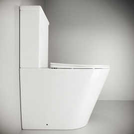 Напольный безободковый унитаз Ceramicanova HighLight Rimless, крышка микролифт CN1802, сантехфарфор