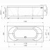 Ванна акриловая Радомир Вальс 180 x 80 см, с рамой-подставкой, белая, 1-01-0-0-1-183