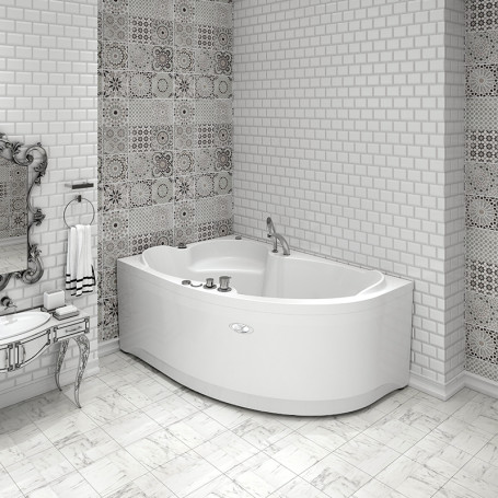 Ванна гидромассажная акриловая Радомир Vannesa Massage Ирма, 150 х 97 см, система актив хром, левая/правая