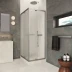 Душевое ограждение Vegas Glass 80х80 см, Z+ZPV Inside 80*80 11 02, профиль оружейная сталь, стекло шиншилла