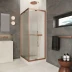 Душевое ограждение Vegas Glass 90х100 см, Z+ZPV Inside 90*100 12 Moru, профиль медь брашированная, стекло Мору (Moru)