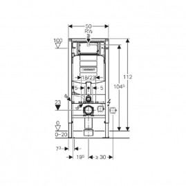 Инсталляция Geberit Duofix с унитазом Smyle Square, сиденье микролифт клавиша Sigma 01 хром глянец, комплект креплений, GEB30021500683