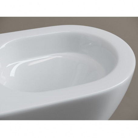 Подвесной безободковый унитаз Ceramicanova Whirl CN11007T, Торнадо, крышка микролифт, белый