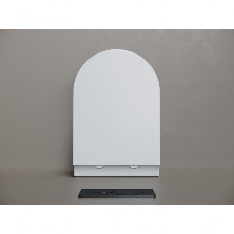 Подвесной безободковый унитаз Ceramicanova Whirl CN11007T, Торнадо, крышка микролифт, белый