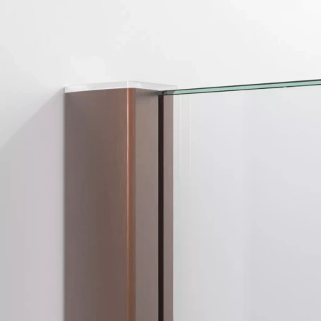 Душевое ограждение Vegas Glass 80х80 см, Z+ZPV Inside 80*80 12 crystalvision, профиль медь брашированная, стекло crystalvision