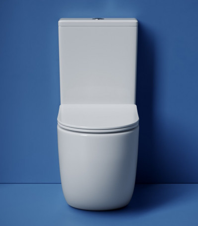 Напольный унитаз Ceramicanova Metropol CN4001T-B/CN4001-T, безободковый, смыв Торнадо, сиденье микролифт, белый, сантехфарфор