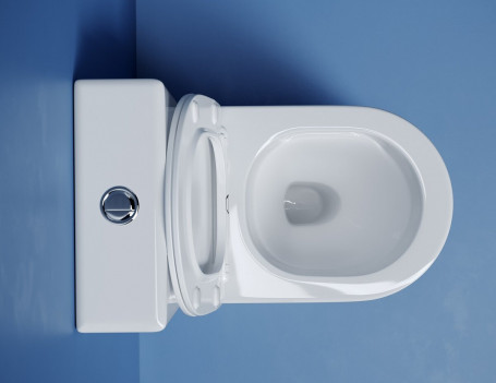 Напольный унитаз Ceramicanova Metropol CN4001T-B/CN4001-T, безободковый, смыв Торнадо, сиденье микролифт, белый, сантехфарфор