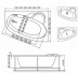 Ванна акрилловая акриловая Relisan Ariadna L/R 150 х 110 см (Гл000001636/Гл000001637)