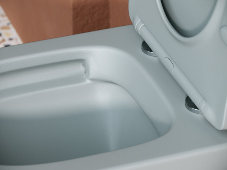 Подвесной унитаз Ceramicanova Balearica CN6000MH Rimless, безободковый, крышка микролифт, антрацит матовый, сантехфарфор