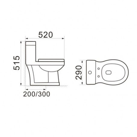 Детский унитаз-моноблок SantiLine SL-5015W, безободковый, сиденье микролифт, белый