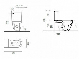 Напольный унитаз GSI PURA P-trap, Swirlflush, с крышкой-сиденьем с микролифтом, белый