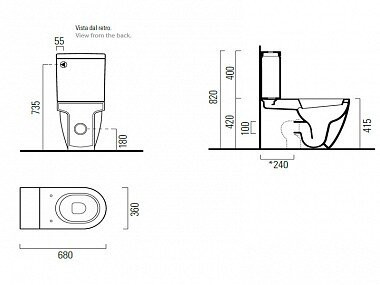 Напольный унитаз GSI PURA P-trap, Swirlflush, с крышкой-сиденьем с микролифтом, белый