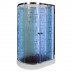 Душевая кабина AvaCan EM1512LNLED+GM/EM1512RNLED+GM 98255/98265, 120 x 80 см, LED-подсветка, с гидромассажем, без крыши, поддон низкий, левая/правая, стекло матовое с узором, профиль хром