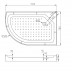 Душевая кабина AvaCan EM1512LNLED+GM/EM1512RNLED+GM 98255/98265, 120 x 80 см, LED-подсветка, с гидромассажем, без крыши, поддон низкий, левая/правая, стекло матовое с узором, профиль хром
