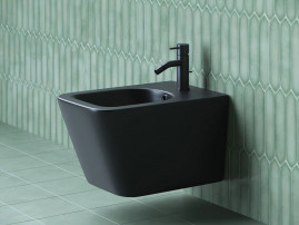 Биде подвесное Ceramicanova Metric, черный матовый, CN3008MB, сантехфарфор