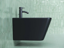 Биде подвесное Ceramicanova Metric, черный матовый, CN3008MB, сантехфарфор