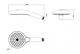 Лейка для душа Splendy Sense C SC21713R3NBW, 3 режима, ABS-пластик, никель брашированный