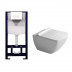 Комплект Splendy ST3011TPRW/10PL02007SV/40S80200I Set, инсталляция с безободковым унитазом, сиденье микролифт, клавиша смыва белый глянцевый