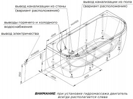 Гидромассажная ванна Радомир Вальс Макси 1-85-2-0-0-188, 180 x 80 см, рама-подставка, фронтальная панель съемная, слив-перелив, гидромассаж Excelent хром КУ 500, датчик уровня воды, хромотерапия 2 лампы, массаж спины, аэромассаж, белая