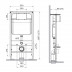 Инсталляция SantiLine SL-5007T-P+SL-01/Р, безободковый унитаз и клавиша персиковые матовые, смыв торнадо, сиденье микролифт