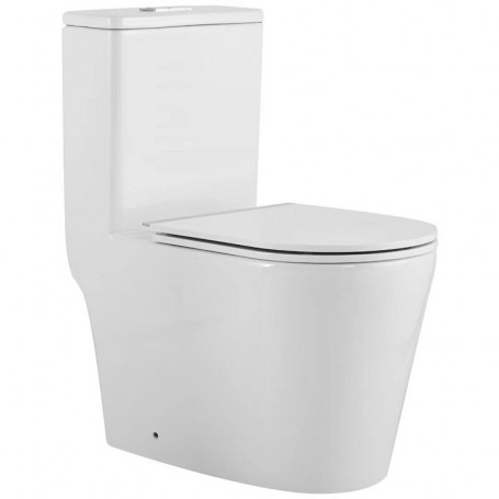 Унитаз напольный SantiLine SL-5029, сиденье микролифт, смыв торнадо, цвет белый