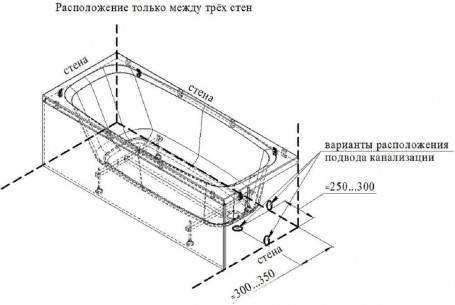 Акриловая ванна Радомир Дижон 2-78-0-0-1-263Р, 160 х 70 см, фронтальный экран, каркас разборный в комплекте, белая
