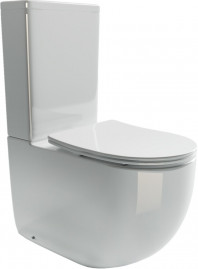 Напольный безободковый унитаз Ceramicanova Metropol CN4001 Rimless, крышка микролифт, сантехфарфор