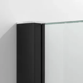 Душевое ограждение Vegas Glass 60х100 см, Z+ZPV Inside 60*100 02M 07, профиль черный матовый, стекло графит