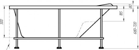 Акриловая Ванна акрилловая Relisan Isabella 170x90 L/R (Гл000010529/Гл000010530)