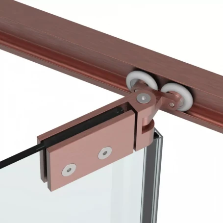 Душевое ограждение Vegas Glass 90х90 см, Z+ZPV Inside 90*90 12 crystalvision, профиль медь брашированная, стекло crystalvision