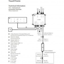 Электронный смеситель для душа Kludi Touchtronic, 38310G1-00, термостатический, черный