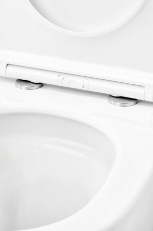 Подвесной безободковый унитаз TECE TeceSpring R 9700998, смыв торнадо, сиденье микролифт, белый