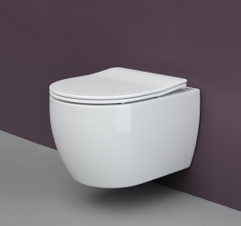 Подвесной безободковый унитаз Ceramicanova Play CN3001 Rimless, крышка микролифт, сантехфарфор