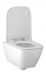 Подвесной унитаз Geberit Smyle Square 500.685.01.1 Rimfree, безободковый с крышкой-сиденьем микролифт
