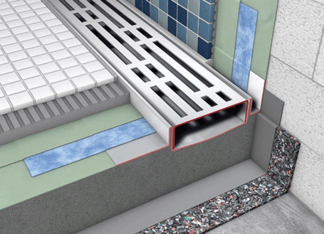 Дренажный канал прямой с гидроизоляцией TECE Drainline 600700, 70 см, Seal System, хром матовый