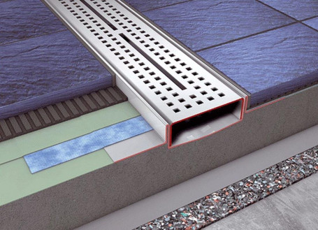 Дренажный канал прямой с гидроизоляцией TECE Drainline 600700, 70 см, Seal System, хром матовый