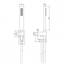 Душевой гарнитур Aquame Savona AQM8712GM, лейка 1 режим, цвет металл шлифованный
