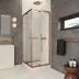 Душевое ограждение Vegas Glass 80х100 см, Z+ZPV Inside 80*100 12 01, профиль медь брашированная, стекло прозрачное