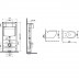 Инсталляция SantiLine SL-5005T+SL-01, безободковый унитаз и клавиша белые, смыв торнадо, сиденье микролифт