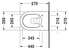 Подвесной унитаз Duravit Me by Starck, крышка микролифт, 2528090000/0020090000