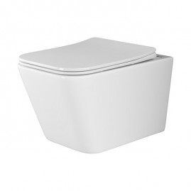 Подвесной безободковый унитаз Ceramicanova Metric CN3007 Rimless, крышка микролифт, сантехфарфор