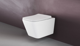 Подвесной безободковый унитаз Ceramicanova Metric CN3007 Rimless, крышка микролифт, сантехфарфор
