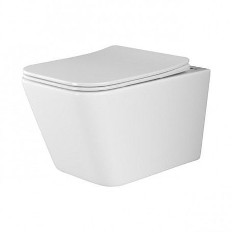 Подвесной безободковый унитаз Ceramicanova Metric CN3007 Rimless, крышка микролифт, сантехфарфор
